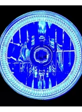 Octane Lighting 7 Inch Blue COB LED Halo Angel Eye H4 Headlamp Headlight Halogen Light Bulb Pair                                     - OL-035-B - Image 3