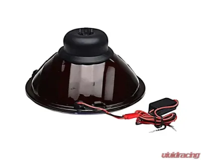 Octane Lighting 7 Inch Blue COB LED Halo Angel Eye H4 Headlamp Headlight Halogen Light Bulb Pair - OL-035-B