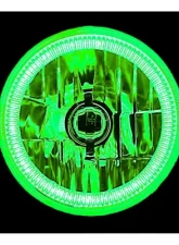 Octane Lighting 7 Inch Green COB LED Halo Angel Eye H4 Headlamp Headlight Halogen Light Bulb Pair                                     - OL-035-G - Image 3
