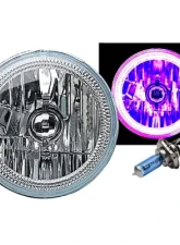 Octane Lighting 7 Inch Purple COB LED Halo Angel Eye 6k Headlamp Headlight Halogen Light Bulb Pair                                     - OL-035-PU - Image 9