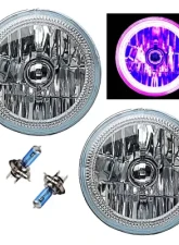 Octane Lighting 7 Inch Purple COB LED Halo Angel Eye 6k Headlamp Headlight Halogen Light Bulb Pair                                     - OL-035-PU - Image 10