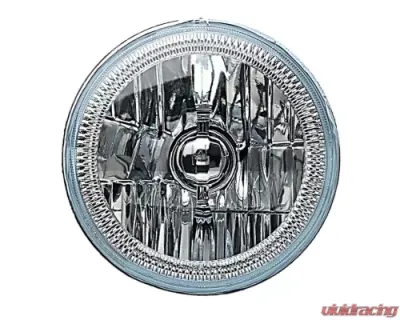 Octane Lighting 7 Inch Red COB LED Halo Angel Eye H4 Headlamp Headlight Halogen 60w Light Bulb Pair - OL-035-R