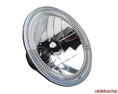 Octane Lighting 7 Inch Red COB LED Halo Angel Eye H4 Headlamp Headlight Halogen 60w Light Bulb Pair - OL-035-R