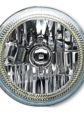 Octane Lighting 7 Inch White COB LED Halo Angel Eye H4 6k Headlamp Headlight Halogen Light Bulb Pair                                     - OL-035-W - Image 2