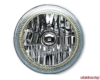 Octane Lighting 7 Inch White COB LED Halo Angel Eye H4 6k Headlamp Headlight Halogen Light Bulb Pair - OL-035-W