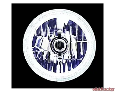 Octane Lighting 7 Inch White COB LED Halo Angel Eye H4 6k Headlamp Headlight Halogen Light Bulb Pair - OL-035-W