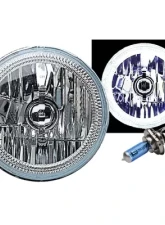 Octane Lighting 7 Inch White COB LED Halo Angel Eye H4 6k Headlamp Headlight Halogen Light Bulb Pair                                     - OL-035-W - Image 8