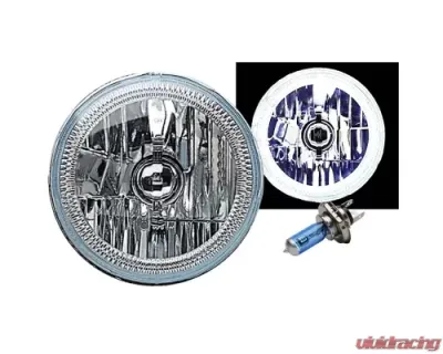 Octane Lighting 7 Inch White COB LED Halo Angel Eye H4 6k Headlamp Headlight Halogen Light Bulb Pair - OL-035-W