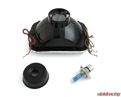 Octane Lighting 7X6 White LED Halo Halogen Crystal Clear Headlights Angel Eye Light H4 Bulbs Pair - OL-050