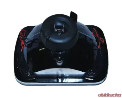 Octane Lighting 7X6 Blue LED Halo Projector Halogen Crystal Headlights Angel Eye Light H4 Bulbs - OL-051-P