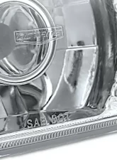 Octane Lighting 7X6 Red LED Halo Projector Halogen Crystal Headlights Angel Eye Light H4 Bulbs                                     - OL-052-P - Image 8