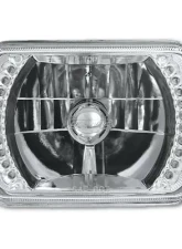 Octane Lighting 7X6 Amber LED Halo Halogen Crystal Clear Headlights Angel Eye Light H4 Bulbs Pair                                     - OL-054 - Image 5