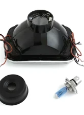 Octane Lighting 7X6 Amber LED Halo Halogen Crystal Clear Headlights Angel Eye Light H4 Bulbs Pair                                     - OL-054 - Image 9