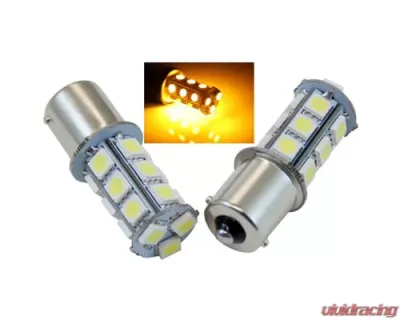 Octane Lighting 18 SMD Amber Yellow LED Park Parking Tail Light Turn Signal Lamp Bulbs Pair - OL-1156-18-A