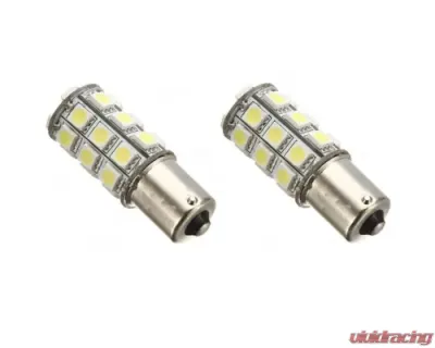 Octane Lighting 27 SMD White LED 12V Park Parking Back Up Tail Light Turn Signal Lamp Bulbs - OL-1156-27-W