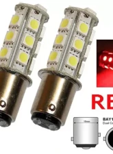 Octane Lighting Red 18 SMD LED 12V Tail Light Rear Brake Stop Turn Signal Lamp Bulbs Pair                                     - OL-1157-18-R - Image 4