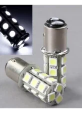 Octane Lighting White LED 12 Volt Tail Light Brake Stop Turn Signal Lamp Bulbs Pair 18 SMD                                     - OL-1157-18-W - Image 2