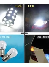 Octane Lighting 27 SMD White LED Tail Light Brake Stop Turn Signal Lamp 12 Volt Bulbs Pair                                     - OL-1157-27-W - Image 3