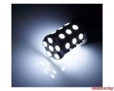 Octane Lighting 27 SMD White LED Tail Light Brake Stop Turn Signal Lamp 12 Volt Bulbs Pair - OL-1157-27-W