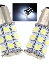 Octane Lighting 27 SMD White LED Tail Light Brake Stop Turn Signal Lamp 12 Volt Bulbs Pair                                     - OL-1157-27-W - Image 5