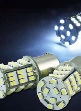 Octane Lighting White 54 LED Pair 12V Tail Light Rear Brake Stop Turn Signal Lamps Bulbs                                     - OL-1157-54-W - Image 5