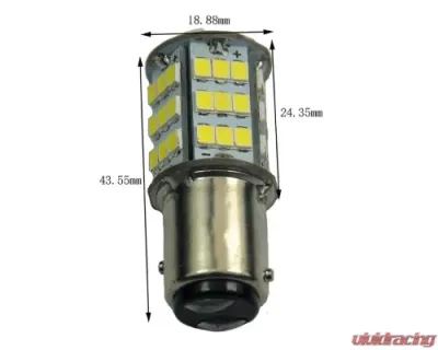 Octane Lighting White 54 LED Pair 12V Tail Light Rear Brake Stop Turn Signal Lamps Bulbs - OL-1157-54-W