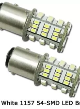 Octane Lighting White 54 LED Pair 12V Tail Light Rear Brake Stop Turn Signal Lamps Bulbs                                     - OL-1157-54-W - Image 5