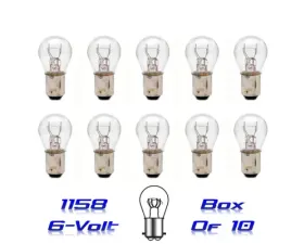 Octane Lighting 6 Volt Tail Light Brake Stop Turn Signal Lamp Bulbs Box Of 10
