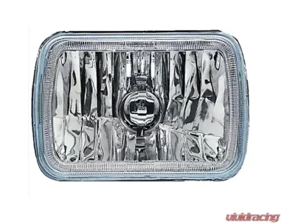 Octane Lighting 7X6 Inch Amber SMD LED Glass/Metal Headlight Halogen 6K 60w Light Bulb Headlamp Pair - OL-134-A