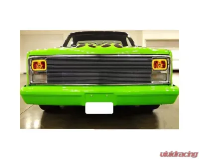 Octane Lighting 7X6 Inch Amber SMD LED Glass/Metal Headlight Halogen 6K 60w Light Bulb Headlamp Pair - OL-134-A