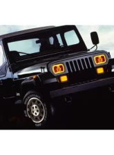 Octane Lighting 7X6 Inch Amber SMD LED Glass/Metal Headlight Halogen 6K 60w Light Bulb Headlamp Pair                                     - OL-134-A - Image 6