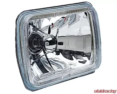 Octane Lighting 7X6 Inch Amber SMD LED Glass/Metal Headlight Halogen 6K 60w Light Bulb Headlamp Pair - OL-134-A