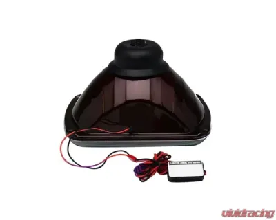 Octane Lighting 7X6 Inch Amber SMD LED Glass/Metal Headlight Halogen 6K 60w Light Bulb Headlamp Pair - OL-134-A