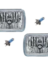 Octane Lighting 7X6 Inch Amber SMD LED Glass/Metal Headlight Halogen 6K 60w Light Bulb Headlamp Pair                                     - OL-134-A - Image 10