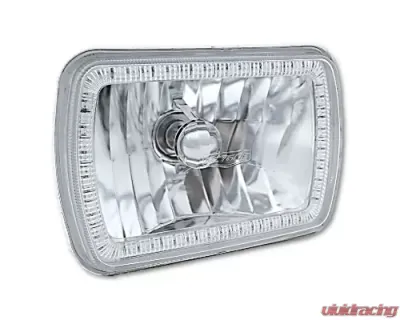 Octane Lighting 7x6 Inch Bluetooth RGB SMD LED Color Chasing Halo Shift Angel H4 Bulb Headlight Pair - OL-134-COL