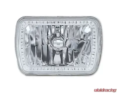 Octane Lighting 7x6 Inch Bluetooth RGB SMD LED Color Chasing Halo Shift Angel H4 Bulb Headlight Pair - OL-134-COL