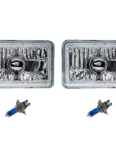 Octane Lighting 4X6 Inch Amber SMD LED Halo Crystal Glass/Metal Headlight Light Bulb Headlamp Pair                                     - OL-136-A - Image 9