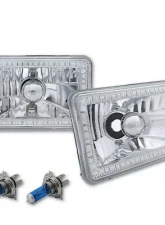 Octane Lighting 4X6 Purple SMD LED Halo Angel Eye Headlight Headlamp Halogen Light Bulbs Pair                                     - OL-136-PU - Image 4