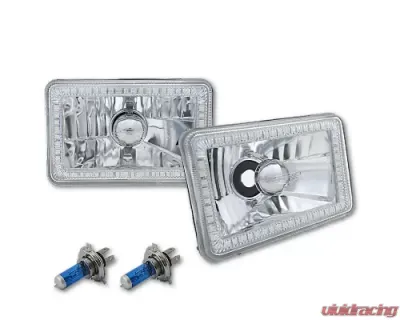 Octane Lighting 4X6 Purple SMD LED Halo Angel Eye Headlight Headlamp Halogen Light Bulbs Pair - OL-136-PU