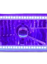 Octane Lighting 4X6 Purple SMD LED Halo Angel Eye Headlight Headlamp Halogen Light Bulbs Pair                                     - OL-136-PU - Image 9