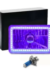 Octane Lighting 4X6 Purple SMD LED Halo Angel Eye Headlight Headlamp Halogen Light Bulbs Pair                                     - OL-136-PU - Image 10