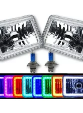 Octane Lighting 4X6 Inch Color Change RGB SMD LED Halo Angel Eye Headlight Halogen Light Bulbs Pair                                     - OL-136-RGB - Image 12