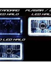 Octane Lighting 4X6 Inch Color Change RGB SMD LED Halo Angel Eye Headlight Halogen Light Bulbs Pair                                     - OL-136-RGB - Image 4