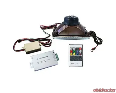 Octane Lighting 4X6 Inch Color Change RGB SMD LED Halo Angel Eye Headlight Halogen Light Bulbs Pair - OL-136-RGB
