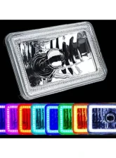 Octane Lighting 4X6 Inch Color Change RGB SMD LED Halo Angel Eye Headlight Halogen Light Bulbs Pair                                     - OL-136-RGB - Image 9