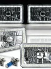 Octane Lighting 4X6 White SMD LED Halo Angel Eye Headlight Headlamp 60W Halogen Light Bulbs Pair                                     - OL-136-W - Image 12