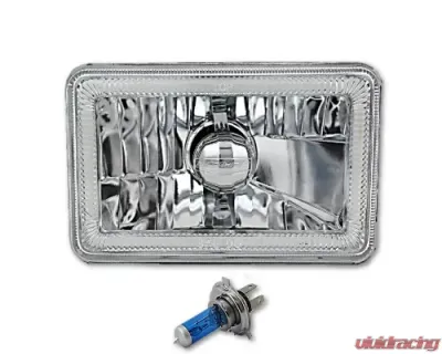Octane Lighting 4x6 Inch Switchback White/Amber LED Halo DRL Turn Signal Headlight Lamp Bulb Pair - OL-136-WA