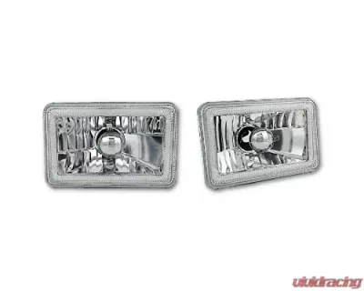 Octane Lighting 4x6 Inch Switchback White/Amber LED Halo DRL Turn Signal Headlight Lamp Bulb Pair - OL-136-WA