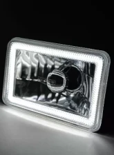 Octane Lighting 4x6 Inch Switchback White/Amber LED Halo DRL Turn Signal Headlight Lamp Bulb Pair                                     - OL-136-WA - Image 8