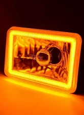 Octane Lighting 4x6 Inch Switchback White/Amber LED Halo DRL Turn Signal Headlight Lamp Bulb Pair                                     - OL-136-WA - Image 9